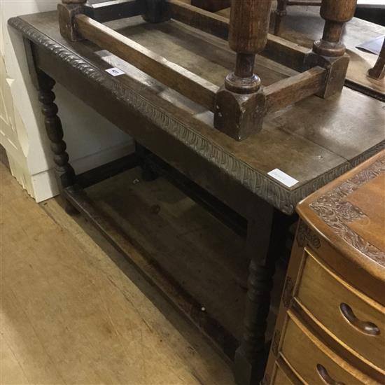 Oak hall table